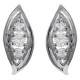 Boucles d'oreilles en Argent 925 rhodié et Oxydes Zirconium