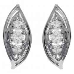 Boucles d'oreilles en Argent 925 rhodié et Oxydes Zirconium