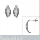 Boucles d'oreilles en Argent 925 rhodié et Oxydes Zirconium