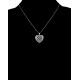 Pendentif Coeur en Argent 925 rhodié et Oxydes Zirconium