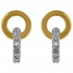 Boucles d'oreilles Plaqué Or 18 carats et Oxydes Zirconium