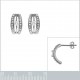 Boucles d'oreilles en Argent 925 rhodié et Oxydes Zirconium