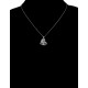 Pendentif Coeur en Argent 925 rhodié et Oxydes Zirconium