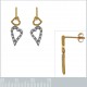 Boucles d'oreilles Coeurs Plaqué Or 18 carats et Oxydes Zirconium