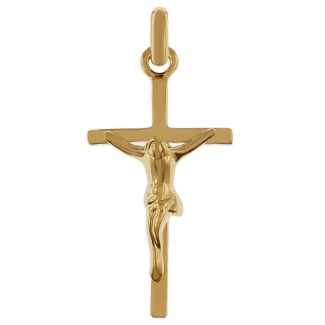 Pendentif Croix Christ Plaqué or 18 carats