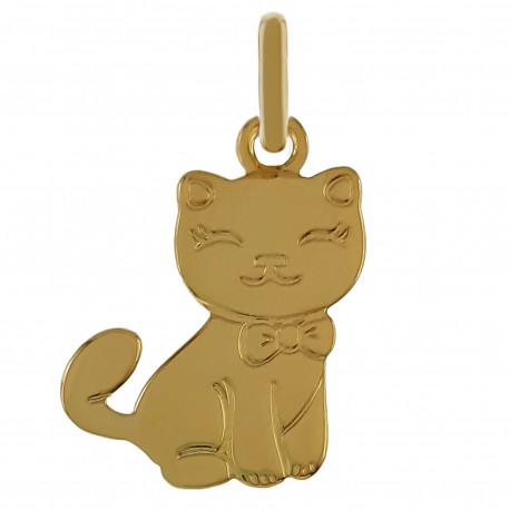 Pendentif chaton Plaqué or 18 carats