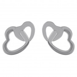 Boucles d'oreilles Coeurs mêlés en Argent 925