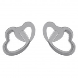 Boucles d'oreilles Coeurs mêlés en Argent 925