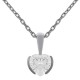 Pendentif Coeur en Argent 925 rhodié et Oxyde Zirconium