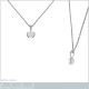 Pendentif Coeur en Argent 925 rhodié et Oxyde Zirconium