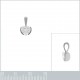 Pendentif Coeur en Argent 925 rhodié et Oxyde Zirconium