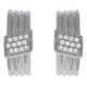 Boucles d'oreilles en Argent 925 rhodié et Oxydes Zirconium