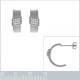 Boucles d'oreilles en Argent 925 rhodié et Oxydes Zirconium