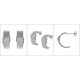 Boucles d'oreilles en Argent 925 rhodié et Oxydes Zirconium