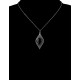 Pendentif en Argent 925 rhodié et Onyx synthétique