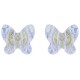 Boucles d'oreilles Papillon en Argent 925 et Cristal