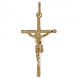 Pendentif Croix Christ Plaqué or 18 carats