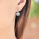 Boucles d'oreilles Coeur en Argent 925 et Nacre