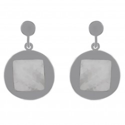 Boucles d'oreilles en Argent 925 et Nacre