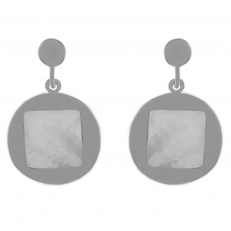 Boucles d'oreilles en Argent 925 et Nacre