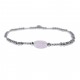 Bracelet en Argent 925 rhodié et Quartz rose