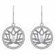 Boucles d'oreilles en Argent 925 rhodié et Oxydes Zirconium