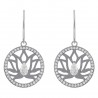 Boucles d'oreilles en Argent 925 rhodié et Oxydes Zirconium