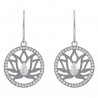 Boucles d'oreilles en Argent 925 rhodié et Oxydes Zirconium