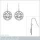 Boucles d'oreilles en Argent 925 rhodié et Oxydes Zirconium