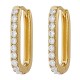 Boucles d'oreilles Plaqué Or 18 carats et Oxydes Zirconium