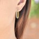 Boucles d'oreilles Plaqué Or 18 carats et Oxydes Zirconium