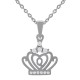 Pendentif en Argent 925 rhodié et Oxydes Zirconium