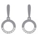 Boucles d'oreilles en Argent 925 rhodié et Oxydes Zirconium