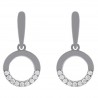 Boucles d'oreilles en Argent 925 rhodié et Oxydes Zirconium