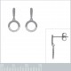 Boucles d'oreilles en Argent 925 rhodié et Oxydes Zirconium