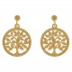 Boucles d'oreilles Arbre de Vie Plaqué Or 18 carats