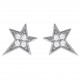 Boucles d'oreilles étoile en Argent 925 rhodié et Oxydes Zirconium