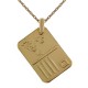 Pendentif Carte Postale Plaqué or 18 carats