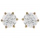 Boucles d'oreilles 4mm Plaqué Or 18 carats et Oxyde Zirconium
