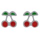 Boucles d'oreilles Cerises en Argent 925