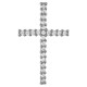 Pendentif Croix en Argent 925 rhodié et Oxydes Zirconium