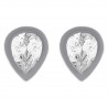 Boucles d'oreilles en Argent 925 rhodié et Oxyde Zirconium