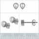 Boucles d'oreilles en Argent 925 rhodié et Oxyde Zirconium