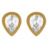 Boucles d'oreilles Plaqué Or 18 carats et Oxyde Zirconium