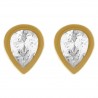 Boucles d'oreilles Plaqué Or 18 carats et Oxyde Zirconium