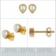 Boucles d'oreilles Plaqué Or 18 carats et Oxyde Zirconium