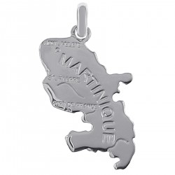 Pendentif carte Martinique en Argent 925