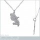 Pendentif carte Martinique en Argent 925