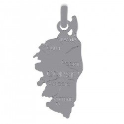 Pendentif carte de Corse en Argent 925