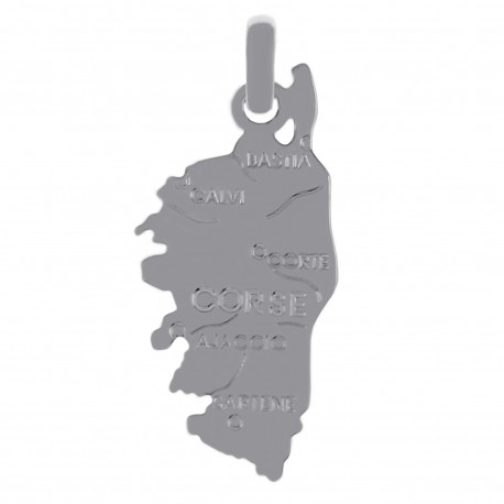 Pendentif carte de Corse en Argent 925